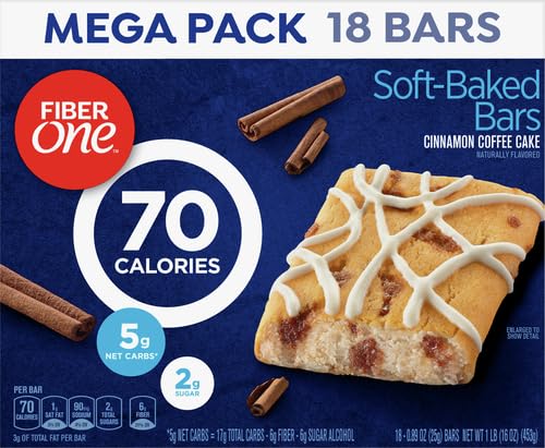Fiber One 70 Calorie Soft-Baked Bars, Cinnamon Coffee Cake, 18 ct - Image 4