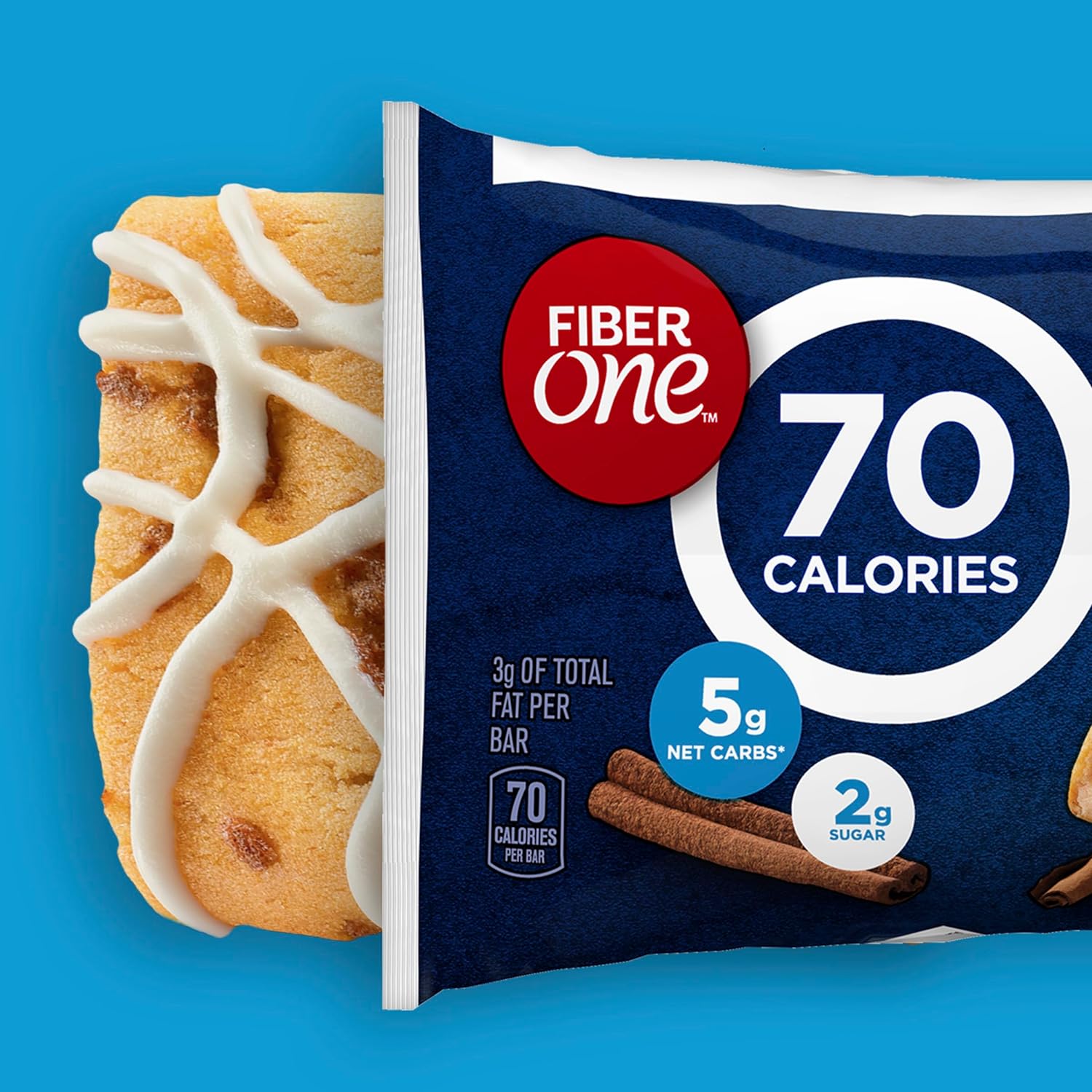 Fiber One 70 Calorie Soft-Baked Bars, Cinnamon Coffee Cake, 18 ct - Image 2