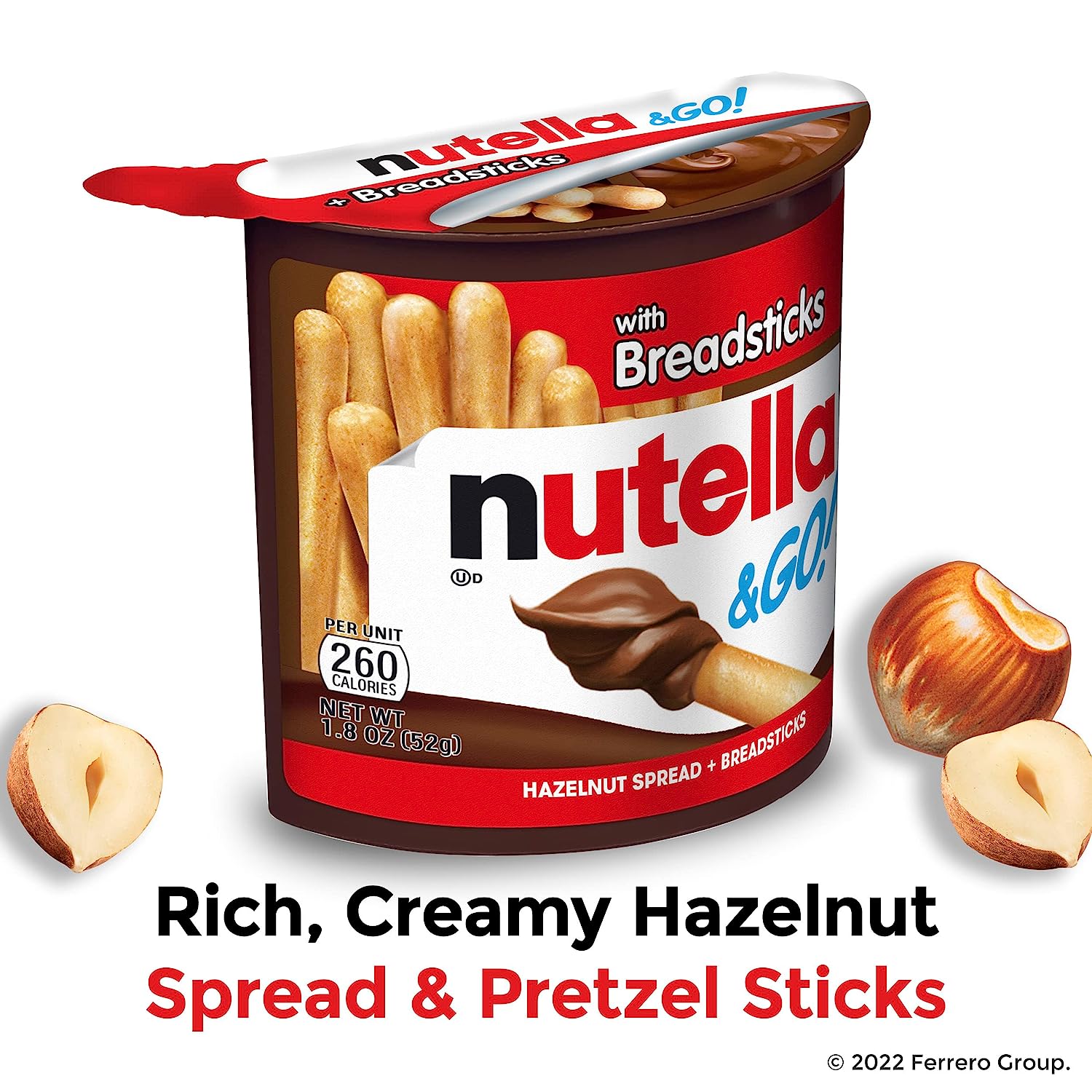 Nutella & GO! Bulk 12 Pack, Hazelnut And Cocoa Spread With Breadsticks, Snack Cups, 1.8 Oz Each - Image 2